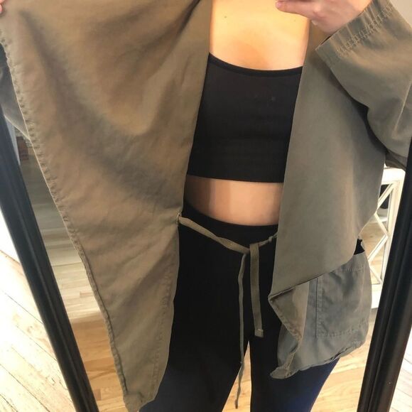 Caslon M Military Green Draped Utility Jacket - Picture 5 of 9